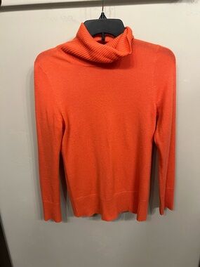J. Crew Cashmere Coral Turtle-Neck Sweater